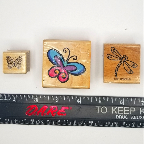 Insect/Bug and Animal Wooden Rubber Stamp Lot- Includes Nine Pieces - Picture 6 of 7